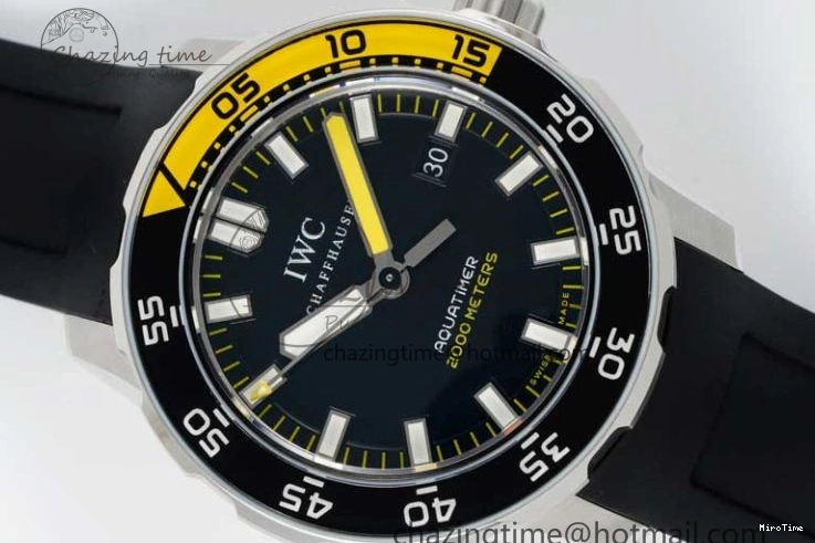 MIROTIME 0815 Bright Aquatimer Automatic SS RSF 1:1 Best Edition Black Yellow Dial on Black Rubber Strap A 7068